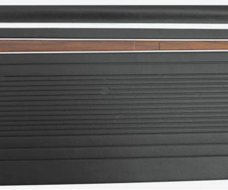 Distinctive Industries 1970 Custom Front Door Panels Rosewood Stripe, Preassembled 096578PBLK | L-2295 Madrid Black