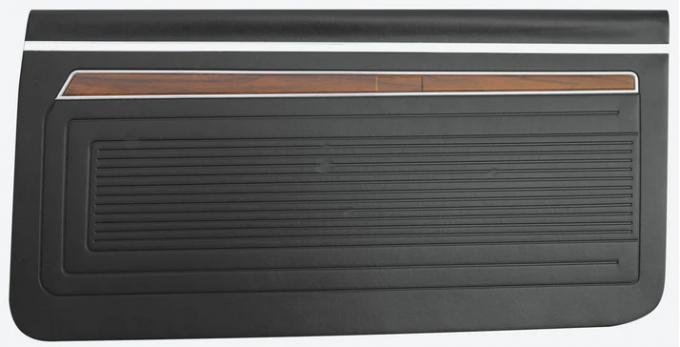 Distinctive Industries 1970 Custom Front Door Panels Rosewood Stripe, Preassembled 096578PBLK | L-2295 Madrid Black