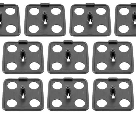 Redline Restomotive® 1964-1973 14 Piece Small Square Plastic Hood Insulation Clip Set