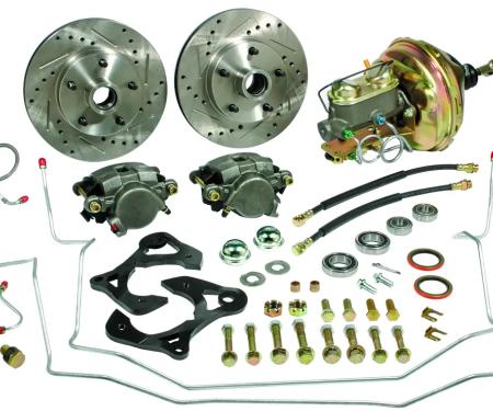 Classic Performance Complete Disc Brake Kit & Vacuum Booster w/ 2" Drop Spindles for 62-67 Chevy II/Nova 0 offset CPP6264CBK-D