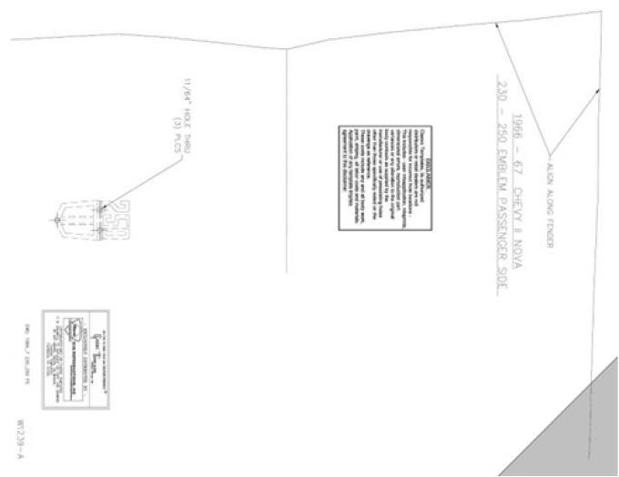 Classic Headquarters Nova 230/250 Fender Template Kit W-1239