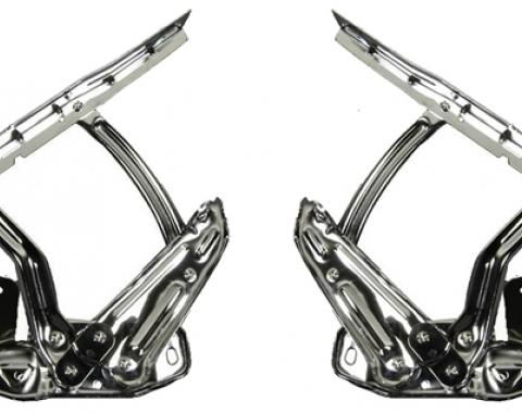 Classic Headquarters OE Quality Chrome Hood Hinges W-955