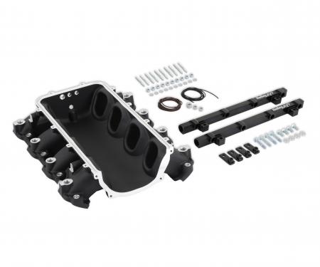 Holley EFI Holley Ultra Lo-Ram Manifold Base and Port Injection Fuel Rails- GM Gen v LT 300-713BK