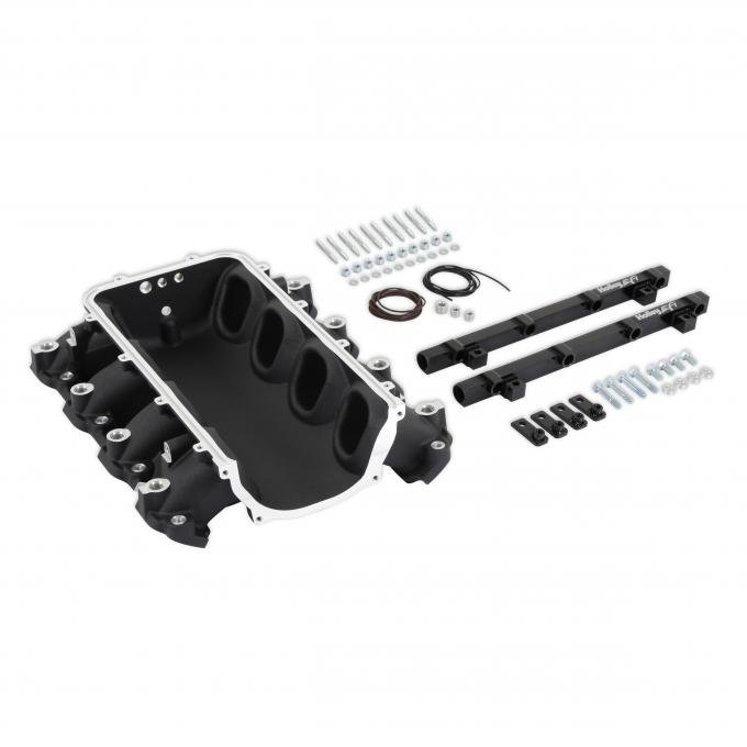 Holley EFI Holley Ultra Lo-Ram Manifold Base and Port Injection Fuel Rails- GM Gen v LT 300-713BK