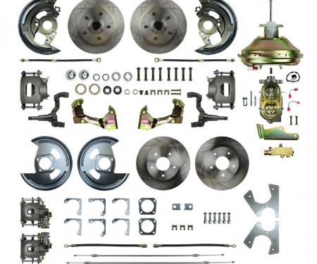 Right Stuff 1967-74 GM A/F/X-Body, Staggered, 4- Wheel Power 2" Drop Disc Brake Conversion AFXDC45D