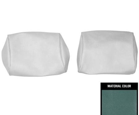 PUI Interiors 1968-1972 Chevelle/GTO/Cutlass/Skylark/Nova Lt Blue Bench Seat Head Rest Covers 68AH12B