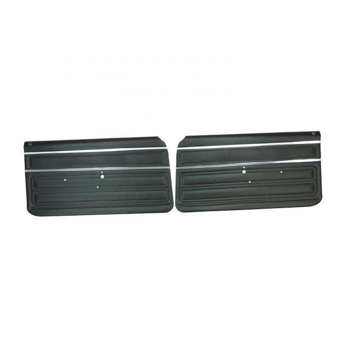 PUI Interiors 1968 Chevrolet Nova/SS/Custom Pre-Assembled Black Front Door Panels 68XD10-P