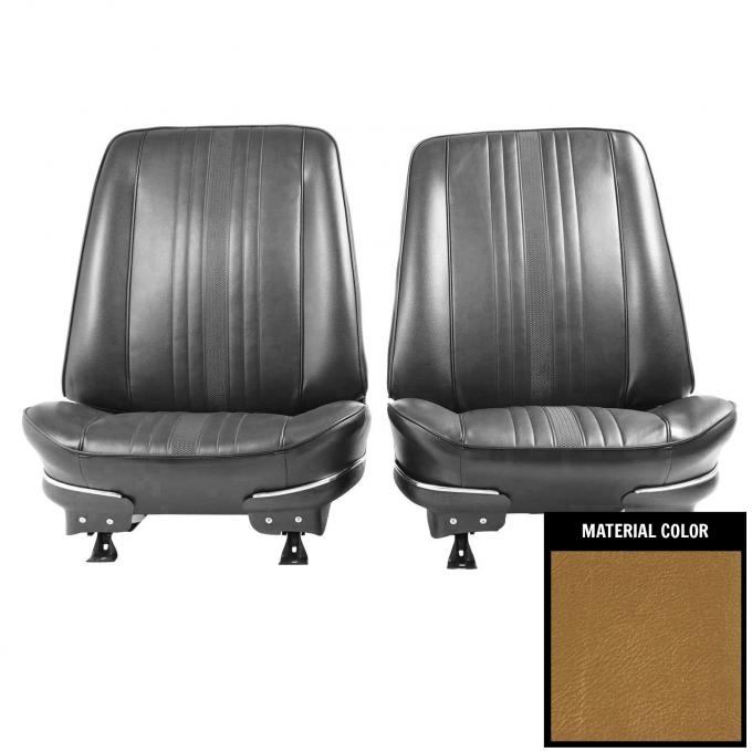 PUI Interiors 1970 Chevrolet Nova SS/Custom Gold Front Bucket Seat Covers 69XS43U