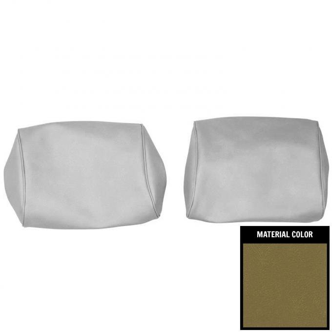 PUI Interiors 1968-1972 GM A-Body & Nova Ivy Gold Bench Seat Head Rest Covers 68AH46B