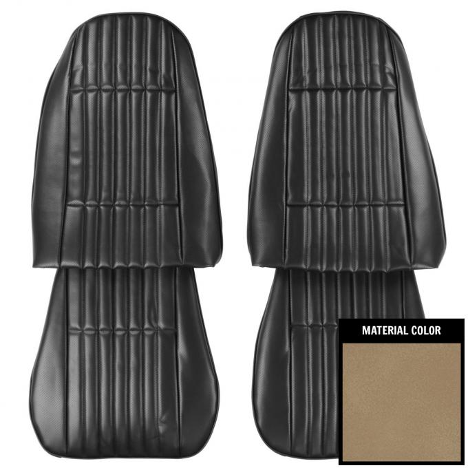 PUI Interiors 1973-1974 Nova 2-Door Sdn/Hatchback Standard Sandalwood Front Bucket Seat Covers 73XS41U