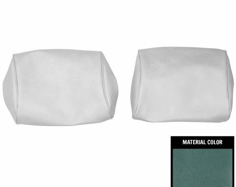 PUI Interiors 1968-1972 Chevelle/GTO/Cutlass/Skylark/Nova Lt Blue Bench Seat Head Rest Covers 68AH12B