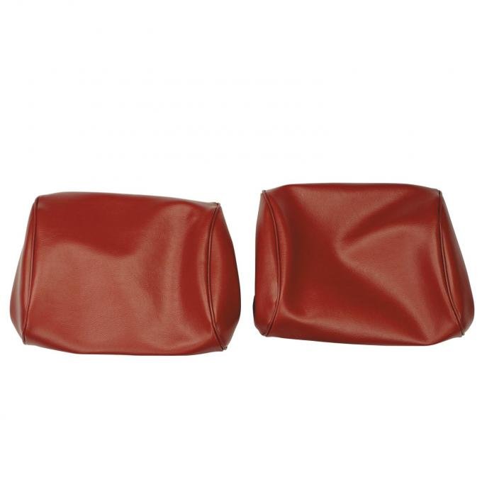 PUI Interiors 1968-1972 GM A-Body & Nova Red Bench Seat Head Rest Covers 68AH30B