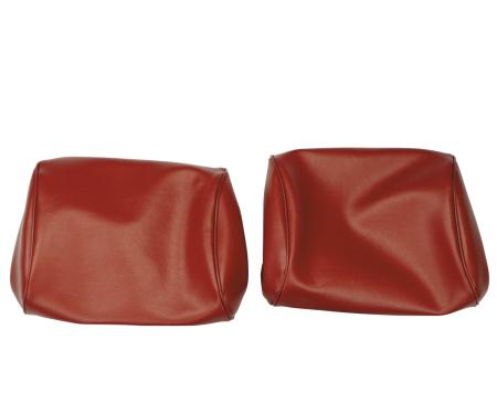 PUI Interiors 1968-1972 GM A-Body & Nova Red Bench Seat Head Rest Covers 68AH30B