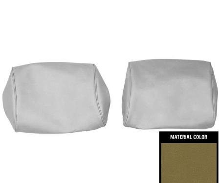 PUI Interiors 1968-1972 GM A-Body & Nova Ivy Gold Bench Seat Head Rest Covers 68AH46B