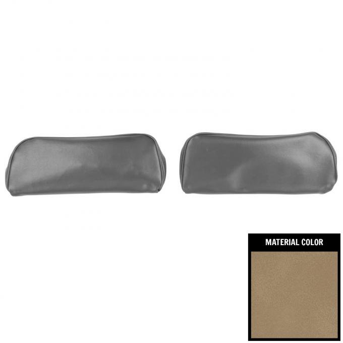 PUI Interiors 1968-1972 GM A-Body & Nova Sandalwood Bucket Seat Head Rest Covers 68AH41U