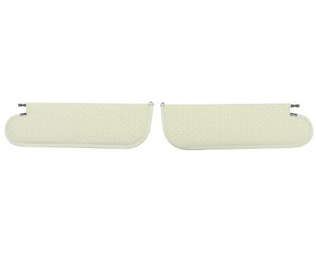 PUI Interiors 1971-1972 Chevelle/GTO/Cutlass/Skylark/Nova White Perforated Sun Visors SV6101BC