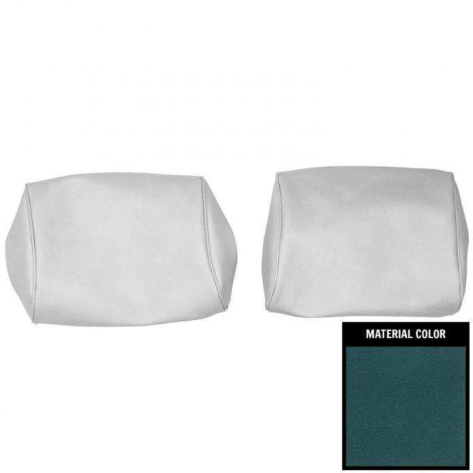 PUI Interiors 1968-1972 GM A-Body & Nova Medium Blue Bench Seat Head Rest Covers 68AH17B