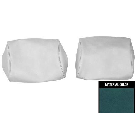 PUI Interiors 1968-1972 GM A-Body & Nova Medium Blue Bench Seat Head Rest Covers 68AH17B