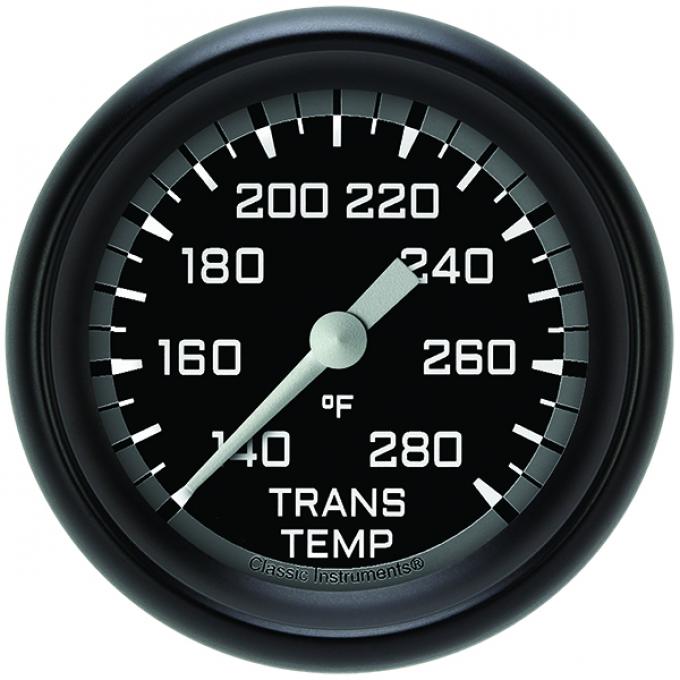 Classic Instruments Autocross Gray 2 5/8" Transmission Temperature Gauge AX327GBPF