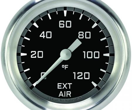 Classic Instruments Autocross Gray 2 5/8" Outside Air Temp. Gauge AX399GAPF