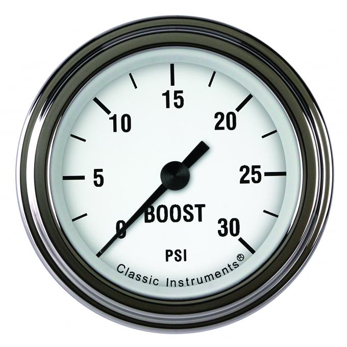 Classic Instruments White Hot 2 1/8" Boost Gauge, 30 Psi WH142SLF