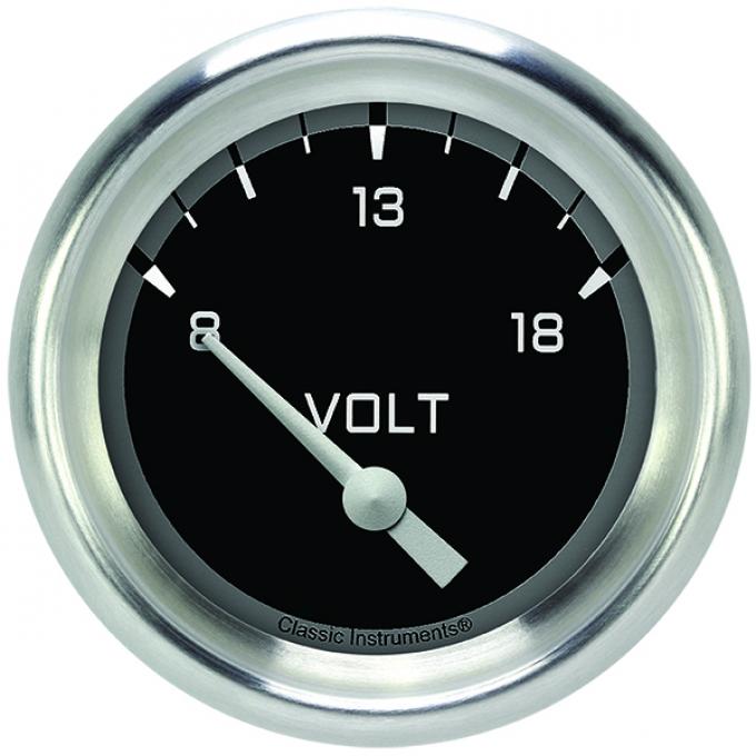 Classic Instruments Autocross Gray 2 5/8" Volt Gauge AX230GAPF