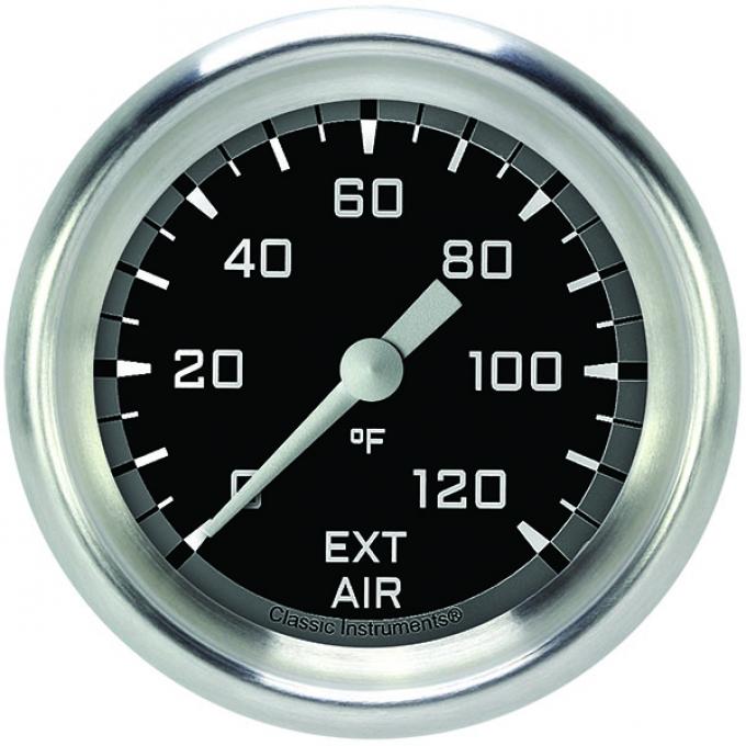 Classic Instruments Autocross Gray 2 5/8" Outside Air Temp. Gauge AX399GAPF