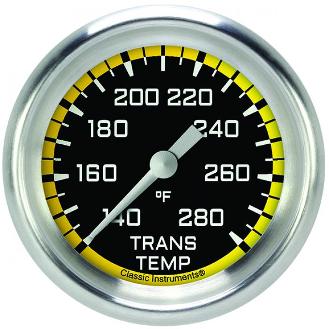 Classic Instruments Autocross Yellow 2 5/8" Transmission Temperature Gauge AX327YAPF