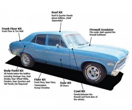 Nova AcoustiShield, Dash & Cowl, 2 Door, 1962-1967