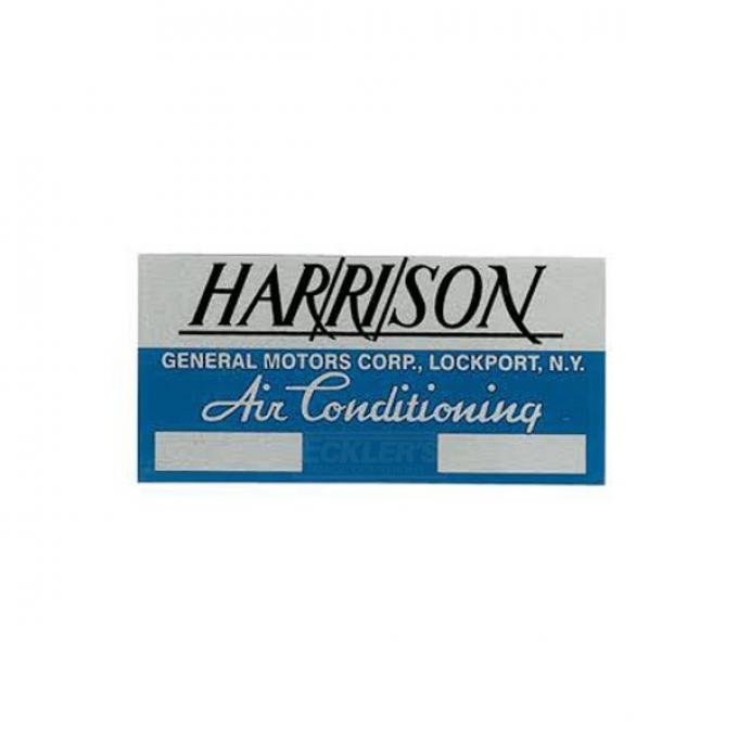 Nova and Chevy II Harrison Air Conditioner Evaporator Box Decal, 1962-1964