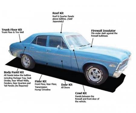 Nova AcoustiShield, Trunk & Cargo, 2 Door, 1968-1972