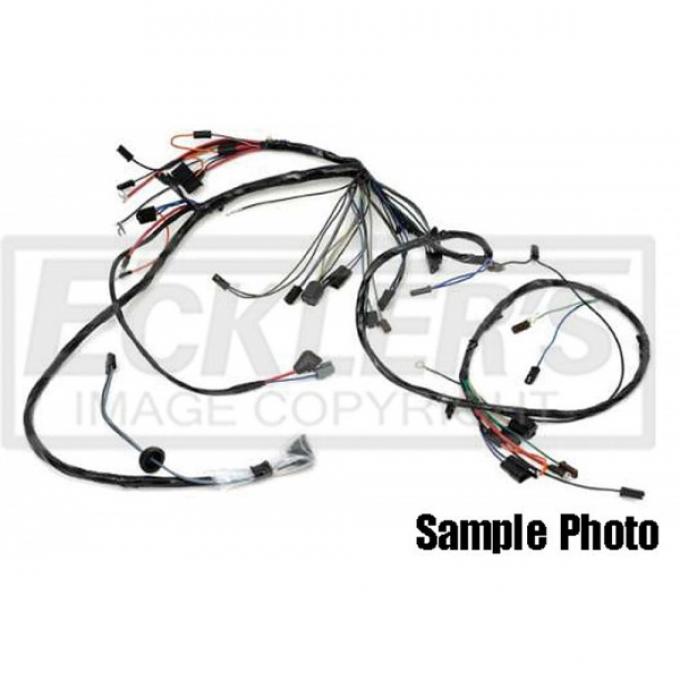 Nova Front Lighting Wiring Harness, V8, For Cars With Warning Lights, 1970