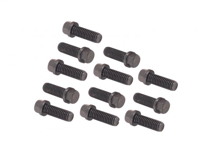 Mr. Gasket Header Bolts -3/8-16 X 1 Inch Hex Head, Black Oxide 917