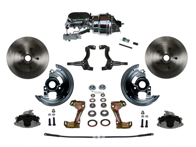 Leed Brakes Power Front Kit with Plain Rotors and Zinc Plated Calipers FC1002-L6B4