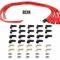 Accel Spark Plug Wire Set- 8mm, Red Wire with Red Straight Boots 4040R