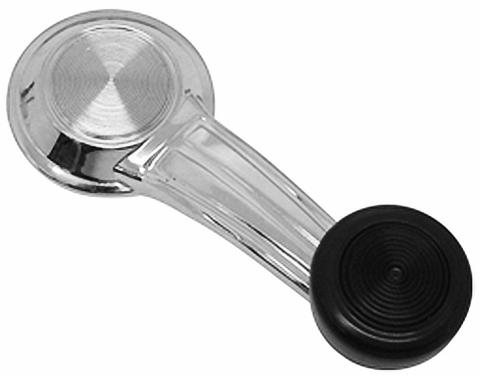 Camaro Window Crank Handle, With Black Knob, Door Or Quarter, 1967-1981