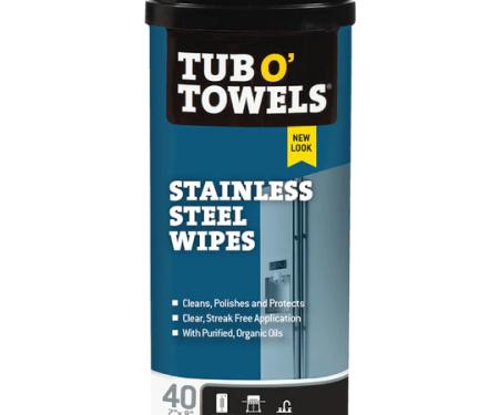 Tub O' Towels Stainless Steel Wipes, 40-Count