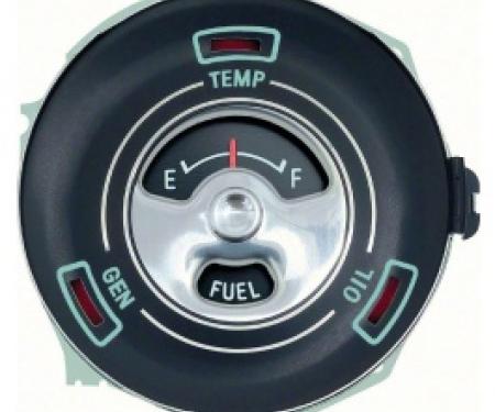 Nova Fuel Gauge, Standard, With Warning Lights, 1965