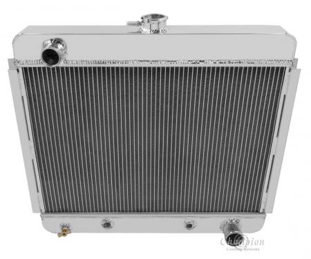 Champion Cooling 1966-1967 Chevrolet Chevy II 3 Row All Aluminum Radiator Made With Aircraft Grade Aluminum CC6267