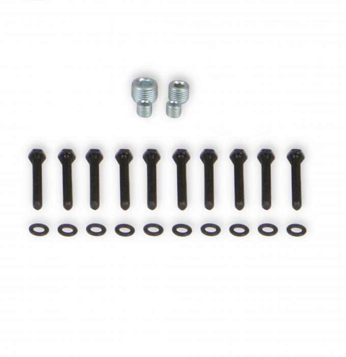 Holley Hardware Kit for 300-294Bk and 300-295Bk Split Intake-Black 508-42