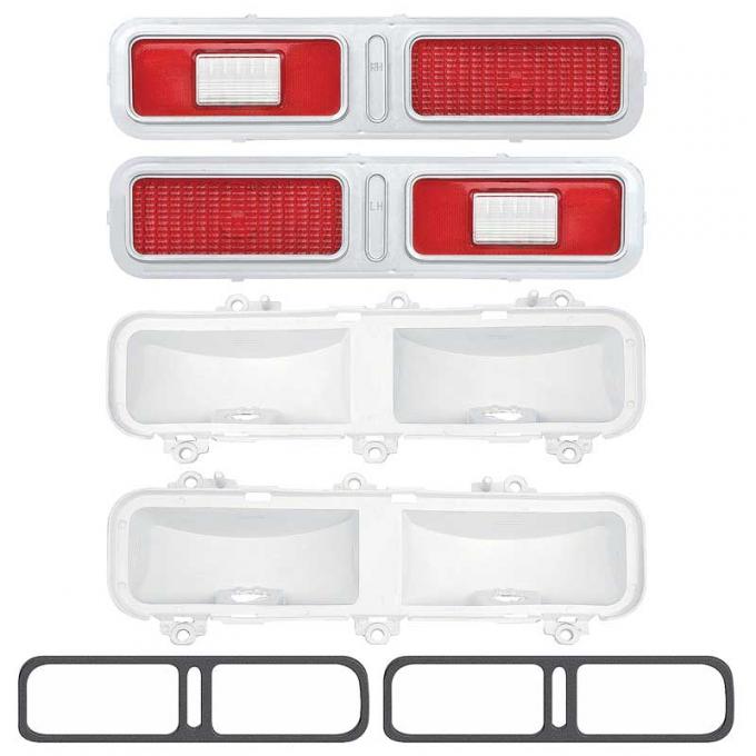 OER 1973-74 Nova Tail Lamp Lens / Housings / Gasket Set *N17374