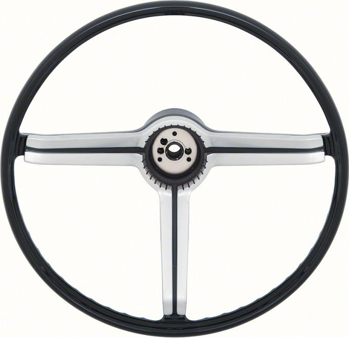 OER 1968 Steering Wheel with Spokes and Brushed Chrome Spider Insert 9747536