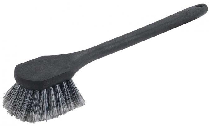 OER Wash Brush Gentle Bristles Straight Head 18" Handle Grey/White K89835