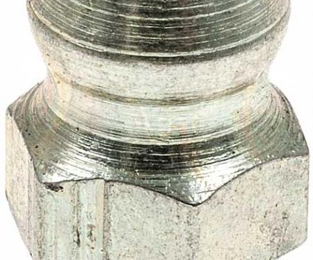 Plated Ball Check Grease Zerk Fitting - 1/4"-28, Straight - 9/64" thread - 1/2" length - Each