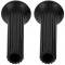 OER 1968-70 GM, Door Lock Knobs, Plastic, Ribbed Design, Black, Pair 7799353