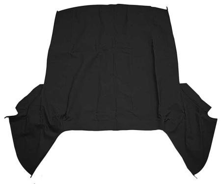 OER 1962-63 Chevy II/Nova Convertible, Top Only, Use With Plastic Curtain, Canvas Cloth, Black CD2032114