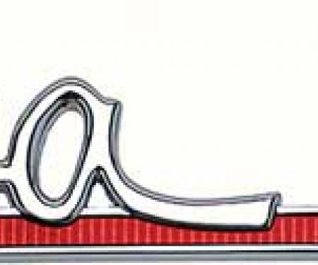 OER 1963-64 "Nova SS" Fender/Quarter Panel Emblem with White SS Lettering 3832828