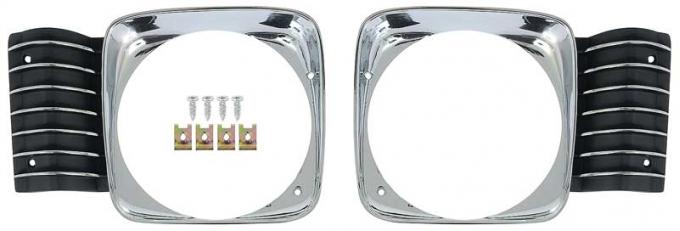 OER 1968 Chevy II /Nova Standard Headlamp Bezels (pair) 16119