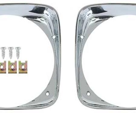 OER 1968 Chevy II /Nova Standard Headlamp Bezels (pair) 16119