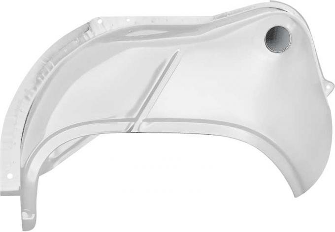 OER 1966-67 Chevy II, Nova, Complete Rear Wheelhouse, Drivers Side, Silver Weld Thru Coating 14380W